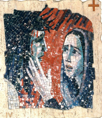 IV stazione della Via Crucis - Ges incontra sua Madre(mosaico di Elena Mazzari)